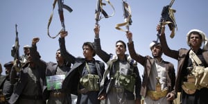Shiite Houthi soliders in Yemen,said to be backed by Iran,are at war with Arab-backed forces.