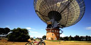 Full of history ... the radio telescope at Parkes.