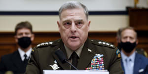 Mark Milley,chairman of the joint chiefs of staff,speaks during a House Armed Services Committee hearing in Washington on Wednesday.