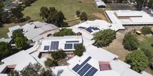 Jamison High School’s new solar panels. 