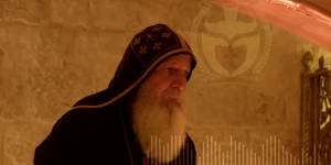 Bishop Mar Mari Emmanuel in a still from his Anzac Day video 