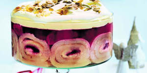 Christmas fare with a twist:Plum pudding trifle.