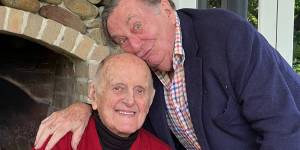 Friends to the end:John Olsen and Barry Humphries.