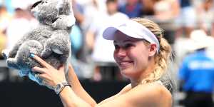 A tearful Caroline Wozniacki after a third-round loss at the 2020 Australian Open sent her into retirement.