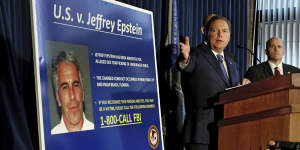 Federal prosecutors announce sex trafficking and conspiracy charges against wealthy financier Jeffrey Epstein in New York. 
