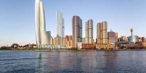 Crown's proposed hotel,apartment and casino complex for Barangaroo.