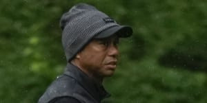 Tiger Woods during the third round at The Masters.