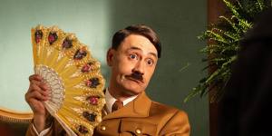 Waititi playing Adolf Hitler in the 2019 movie JoJo Rabbit.