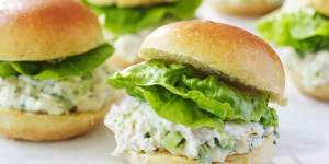 Tarragon and black-pepper chicken salad sliders