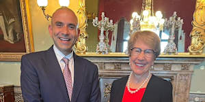 Hafza with NSW Governor Margaret Beazley.