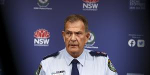 NSW Police Deputy Commissioner David Hudson.