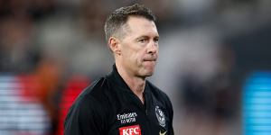 Collingwood coach Craig McRae looks on during his side’s round two loss to St Kilda.