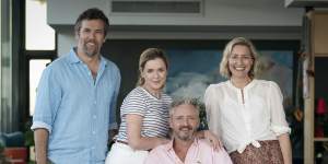 Patrick Brammall,Harriet Dyer,Stephen Curry and Sibylla Budd in an episode of Summer Love that explores the way in which the lives of former friends have gone in different directions.