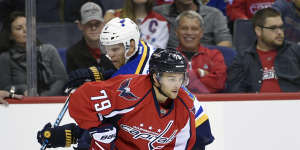 Nathan Walker,pictured here in action for Washington,has signed with the St Louis Blues.