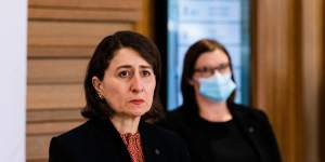 Premier Gladys Berejiklian and Education Minister Sarah MItchell announcing the back to school plan on Friday.