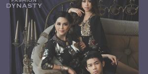 Le Hong Thuy Tien and her children Jacqueline and William on the front cover of Vietnamese magazine L'Officiel. 