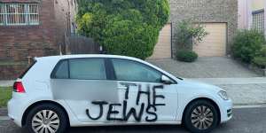 Antisemitic graffiti seen in Queens Park in Sydney’s east..