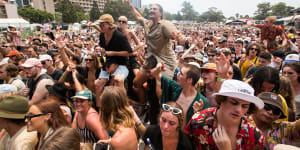 Revellers at Sydney’s Laneway Festival in February 2020.