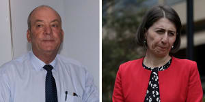 Daryl Maguire and Gladys Berejiklian,who has announced she will stand down as NSW Premier.
