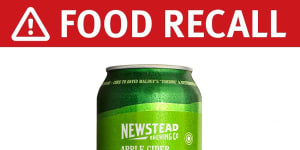 Queensland Health warns of cider recall