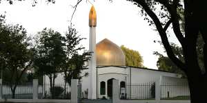 The Al Noor Mosque in Christchurch,where Tarrant's rampage began.