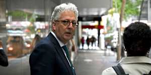 Former NSW Education Department Secretary Mark Scott leaving ICAC on Monday.