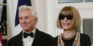 On the circuit:Baz Luhrmann and Anna Wintour arrive for a State Dinner with US President Joe Biden and French President Emmanuel Macron at the White House in Washington on December 1.