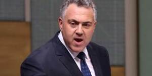 Treasurer Joe Hockey delivered his first budget at Parliament House in Canberra on Tuesday 13 May 2014. Photo:Andrew Meares