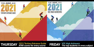 Get your copy of the 2021 tertiary entrance guide and VCE high achievers lift-out in The Age on Thursday.