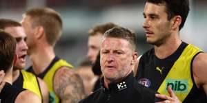 Richmond coach Damien Hardwick criticised the goal review system after the game.