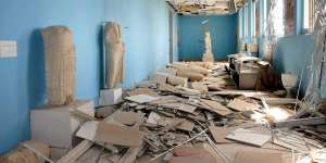 IS fighters destroyed statues and damaged the Palmyra Museum when they retook the city in December 2016. 