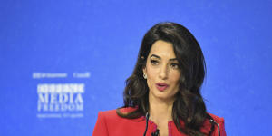 Human rights lawyer Amal Clooney said she was"dismayed"by the government's actions.