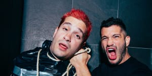 Danny (pink hair) and Michael Philippou.