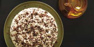 Chocolate and carrot torte with muscovado cream