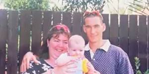 Kerrie and Jason Struhs with daughter Elizabeth when she was a baby.