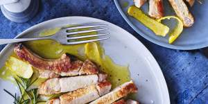 Lemony pork chops.