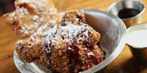 Frosties fried chicken and a deep-fried Pop Tart at Easey's.