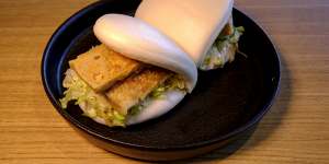 Bao are like savoury marshmallows,here stuffed with tofu. 