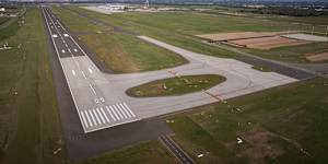 Western Sydney Airport’s 3.7-kilometre runway can handle aircraft as large as an A380 superjumbo.