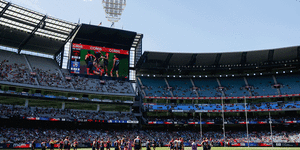 It was a 30-degree day and the sun was shining,so why were the MCG lights on?