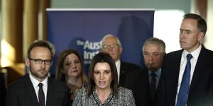 'I've had a gutful':Jacqui Lambie joined other crossbenchers in backing a federal anti-corruption commission"with teeth".