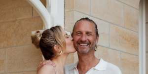 Justin Hemmes with his partner,Madeline Holtznagel.