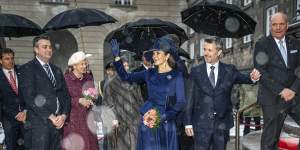 Denmark’s King Frederik X and Queen Mary and members of the royal family arriving at Folketing.