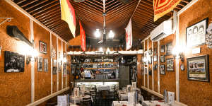 Inside the 63-year-old Amiconi Italian restaurant.