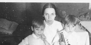 Milda with her boys just before leaving Europe to start a new life in Australia in 1949.