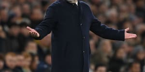 Ange Postecoglou during the victory over Newcastle.