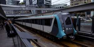 Some 31 driverless trains similar to the one pictured suddenly stopped on Saturday morning due to a system-wide failure.