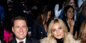 Karl Stefanovic and Jasmine Yarbrough at Fashion Week in Sydney in May.