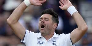 Jimmy Anderson in action during last year’s Ashes series.