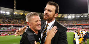 Damien Hardwick and Richmond CEO Brendon Gale.